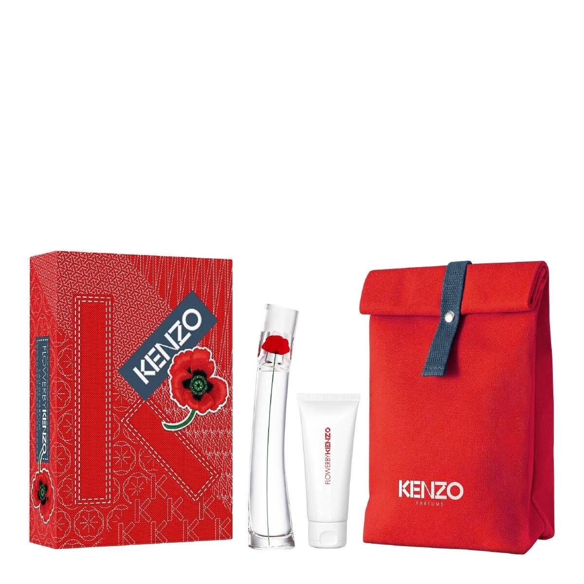 FLOWER BY KENZO-Coffret Eau De Parfum + Lait Corps + Trousse-Kenzo 1 FLOWER BY KENZO-Coffret Eau De Parfum + Lait Corps + Trousse-Kenzo