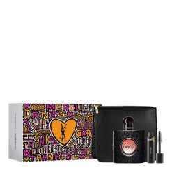 BLACK OPIUM-Coffret Eau De Parfum + Mini Rouge à Lèvres + Pochette-Yves Saint Laurent