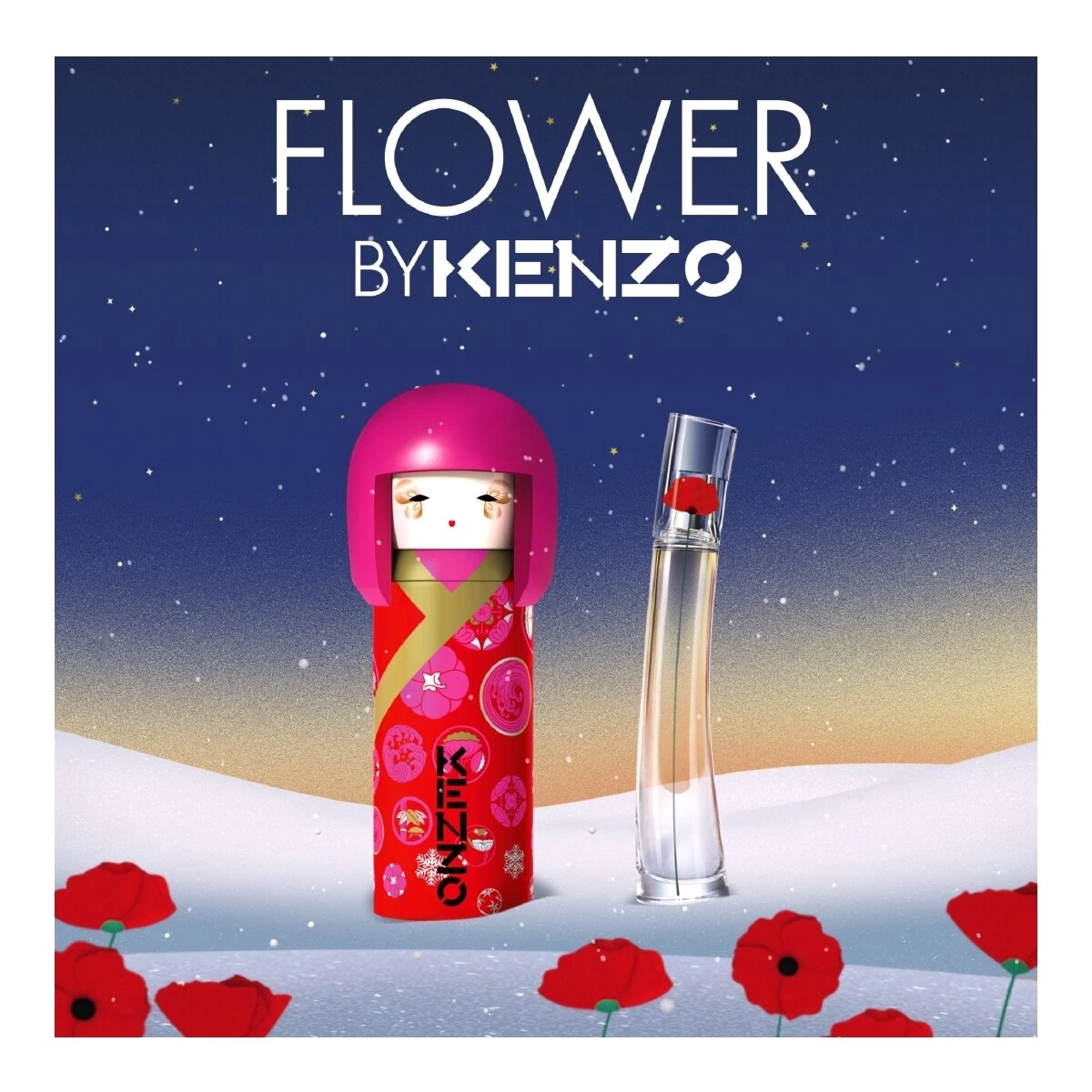 FLOWER BY KENZO-Coffret Eau De Parfum + Poupée KOKESHI-Kenzo 3 FLOWER BY KENZO-Coffret Eau De Parfum + Poupée KOKESHI-Kenzo – Image 3